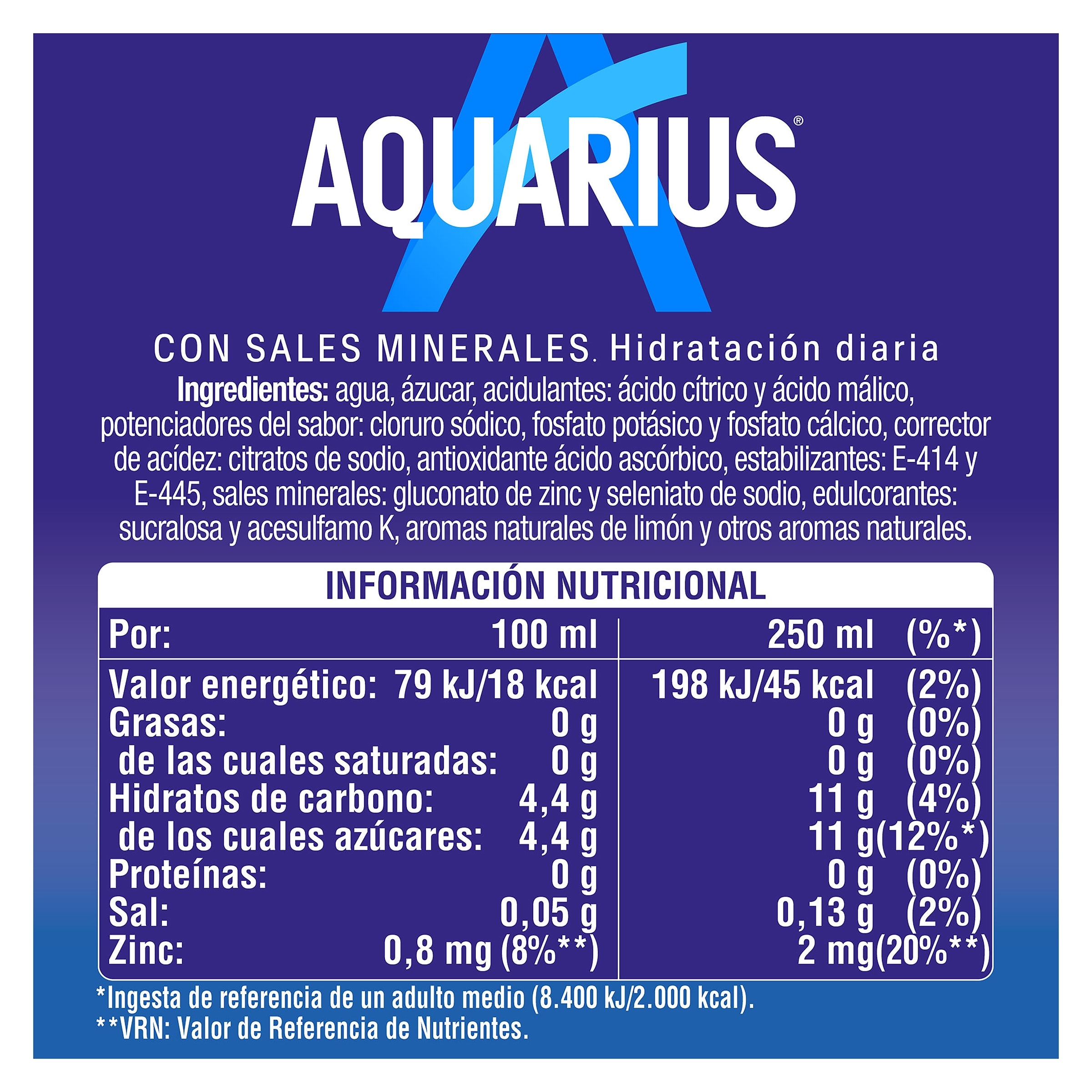Aquarius de limón 2 x 1.5 L