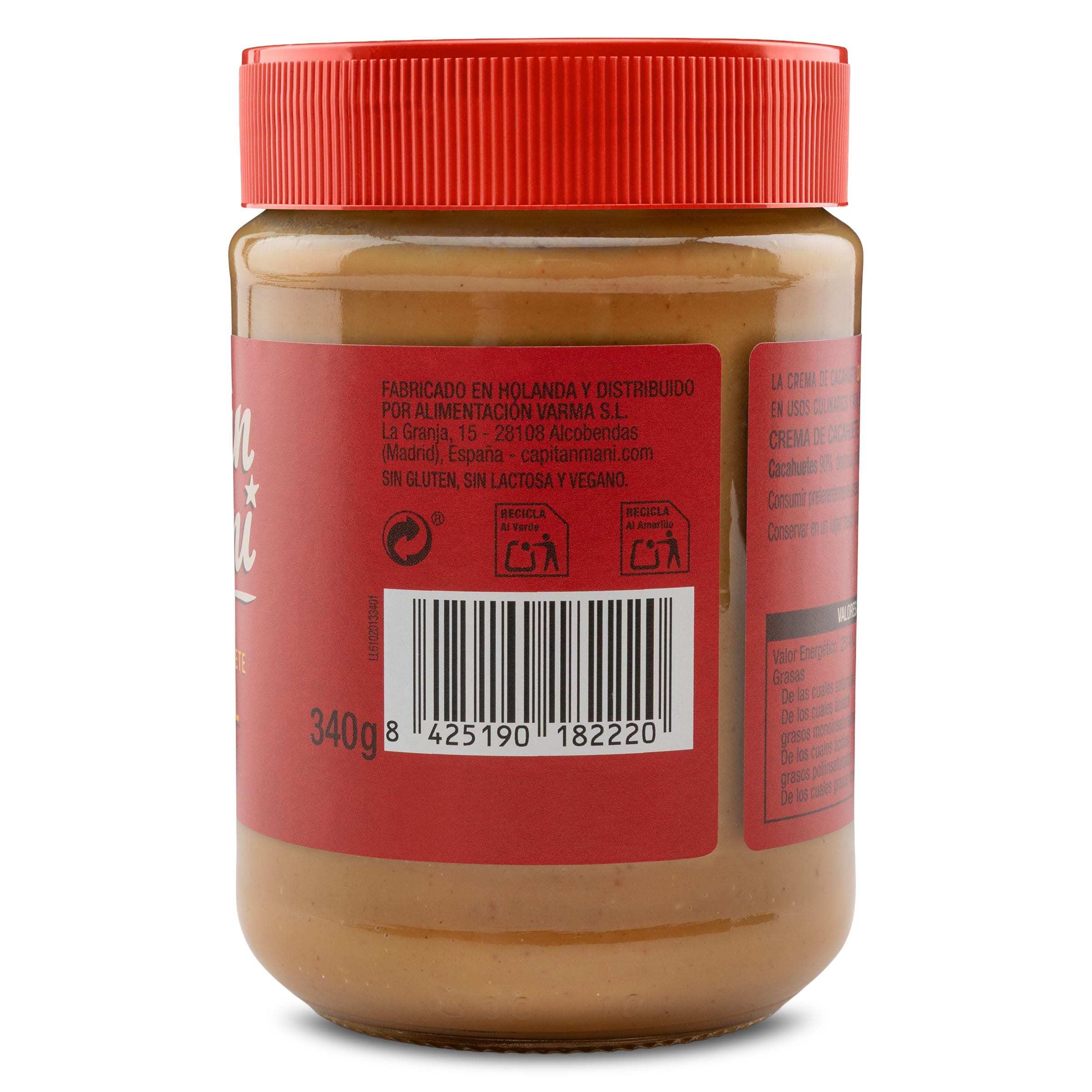 Crema de cacahuete Capitán Mani 340 g