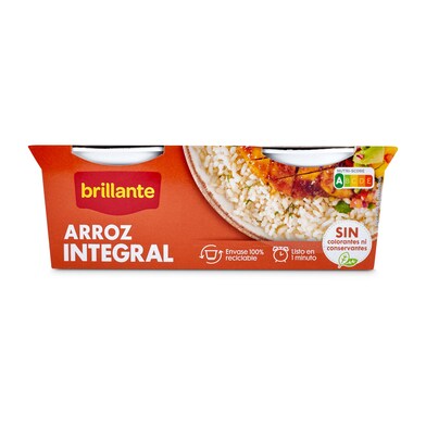 Arroz integral Brillante vaso 2 x 125 g-1