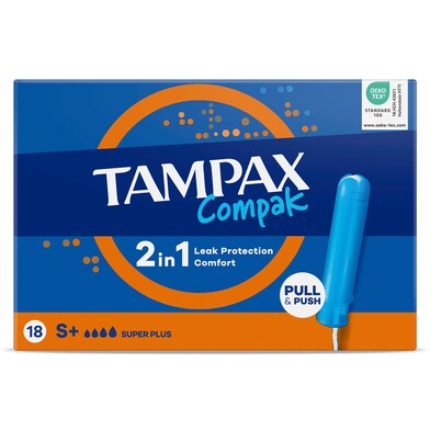 Tampones super plus compak Tampax caja 18 unidades-0