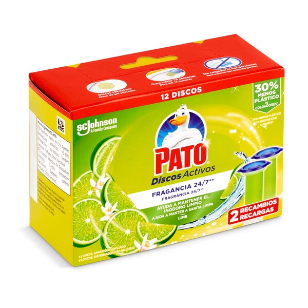 Discos Activos Aroma Lima Fresca Pato Recambio 2 Uds.