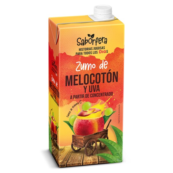 Zumo Melocotón, Manzana y Uva Dia Envase 1 L.
