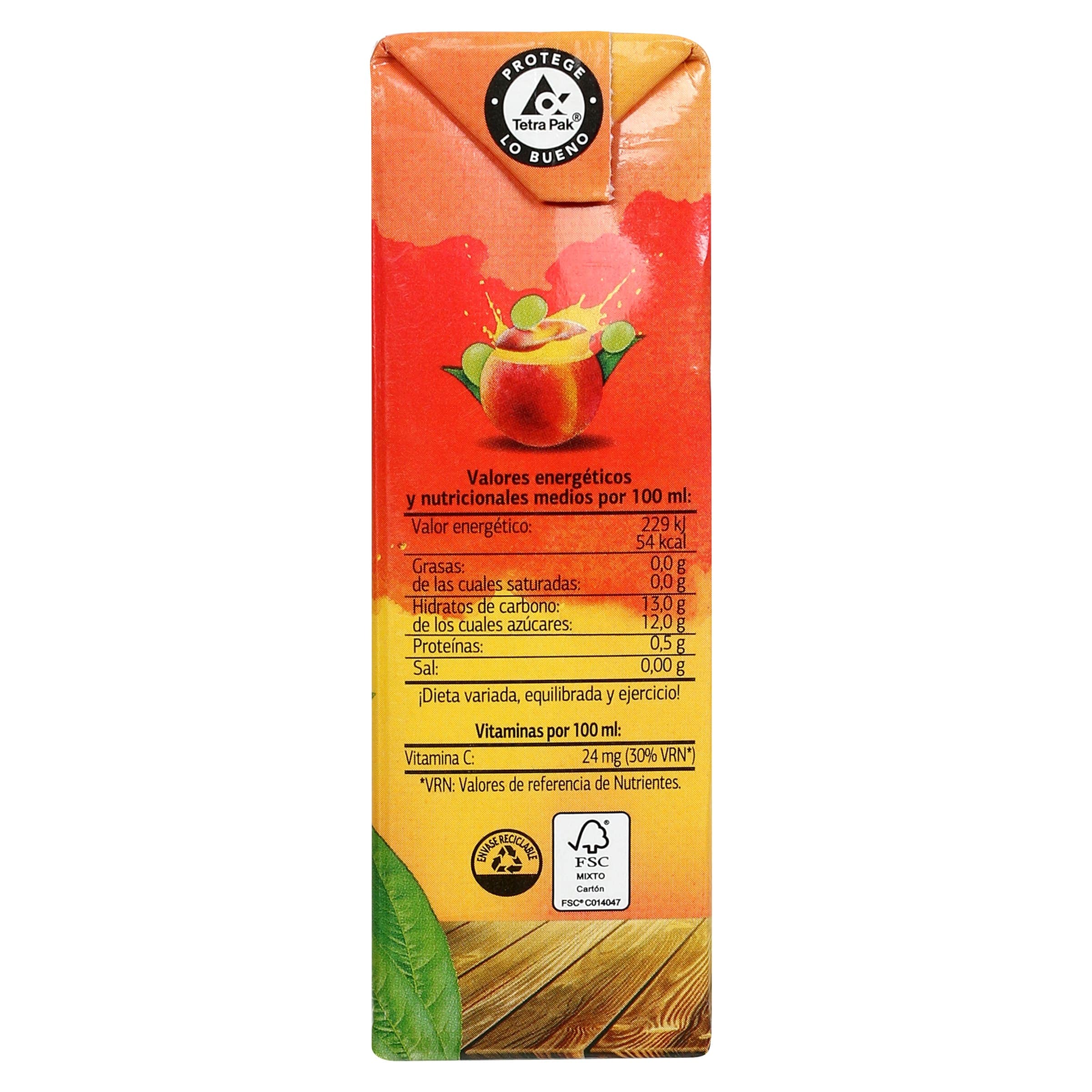 Zumo de melocotón y uva Dia Saborfera pack 6 x 200 ml