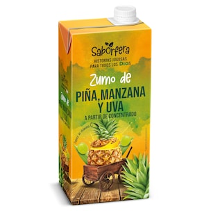 zumo de pina manzana y uva 1 l