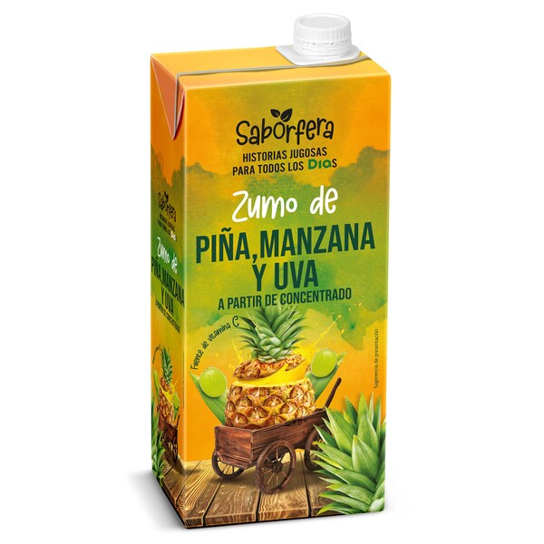Zumo Piña Manzana Uva Dia Envase 1 L.