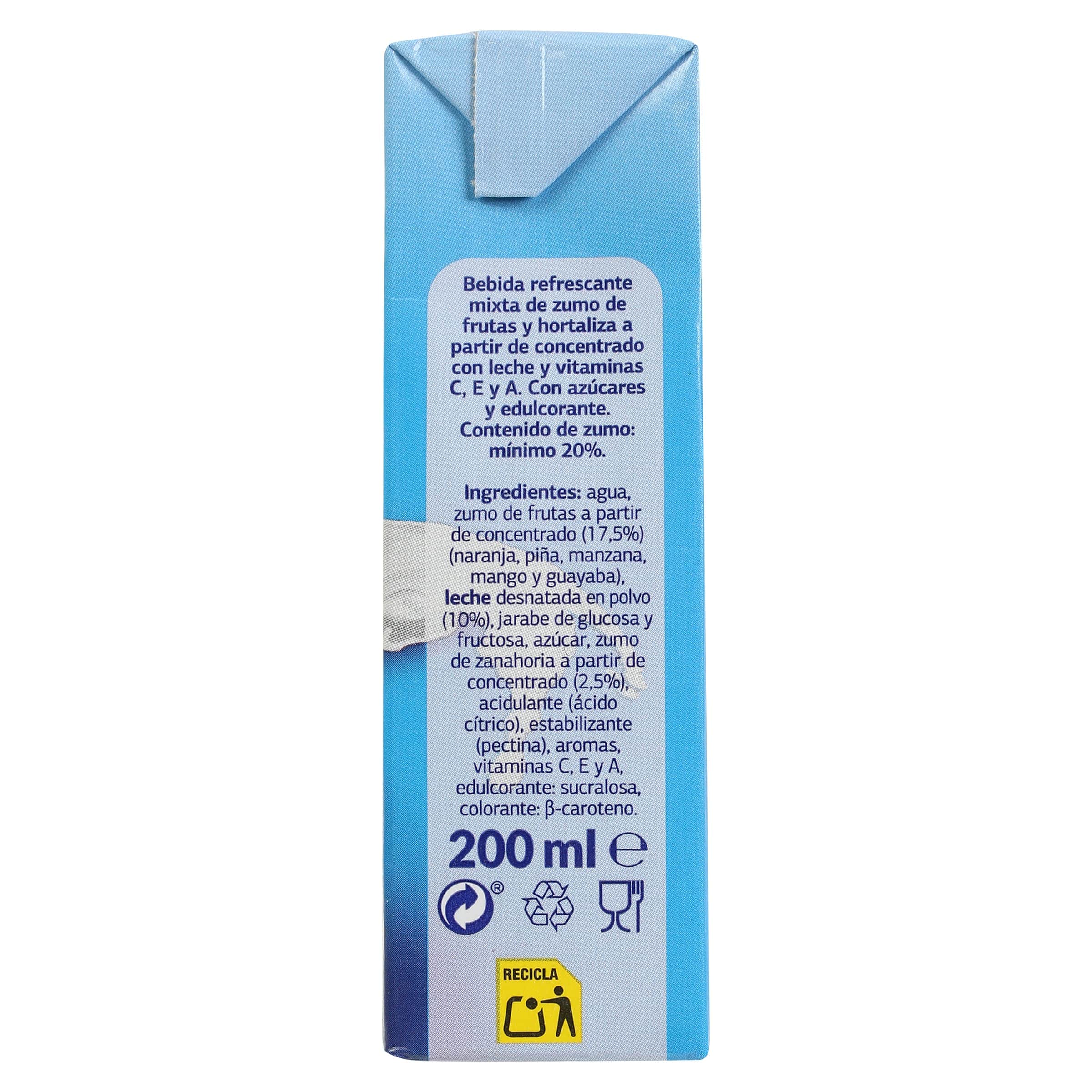 Bebida de fruta y leche mediterráneo Dia Saborfera pack 6 x 200 ml