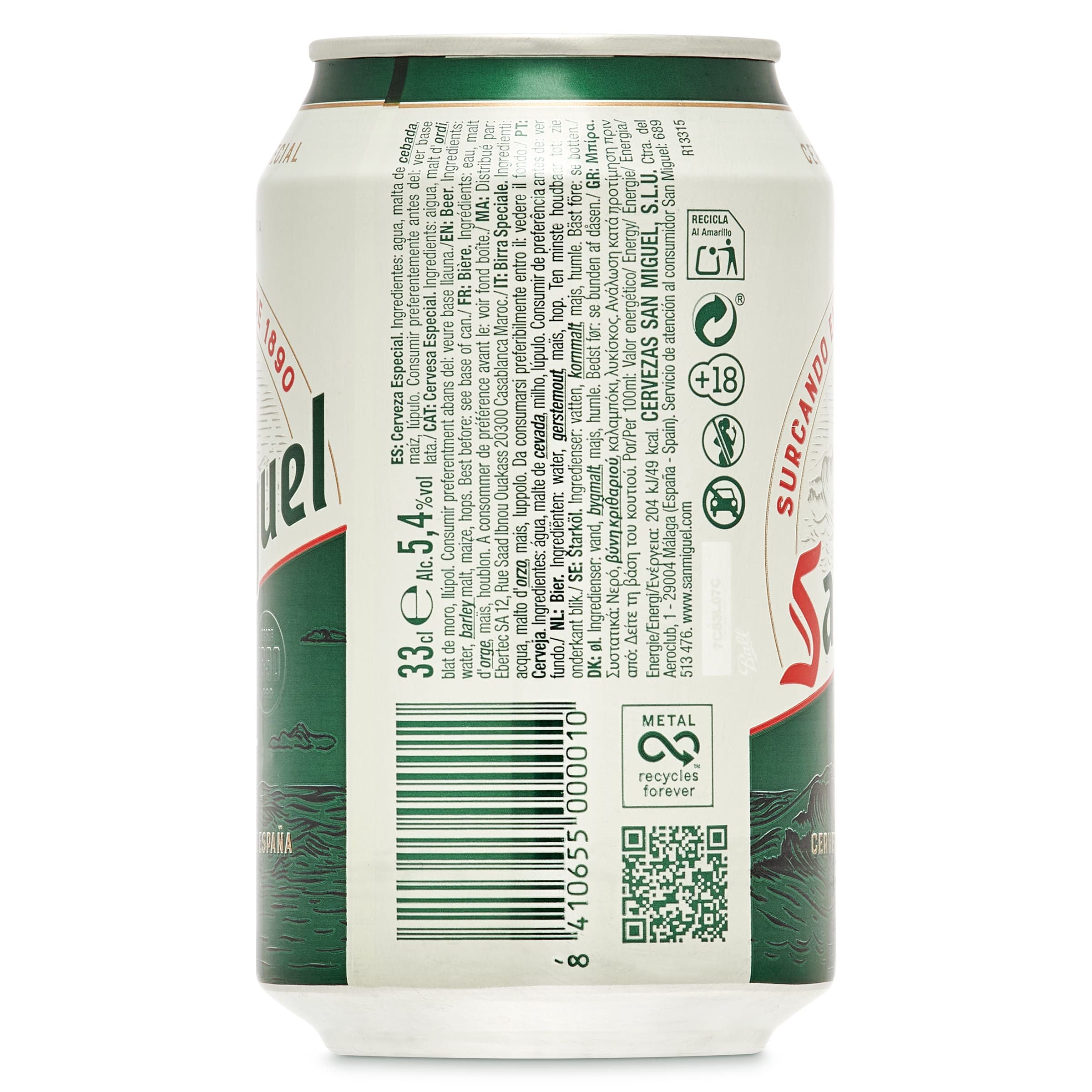 Cerveza San Miguel pack 24 x 33 cl