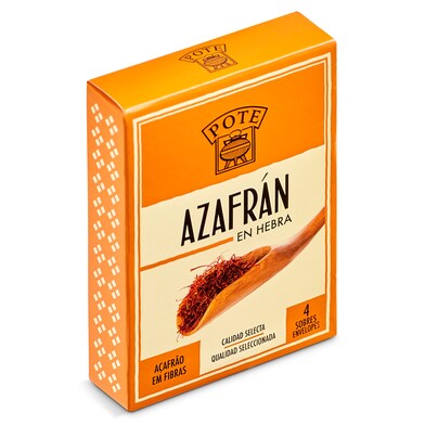 Azafrán en hebras Pote caja 4 sobres 100 mg-0 Azafrán en hebras Pote caja 4 sobres 100 mg-0