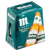 Cerveza clásica Mahou botella 6 x 25 cl