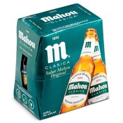 Cerveza clásica Mahou botella 6 x 25 cl