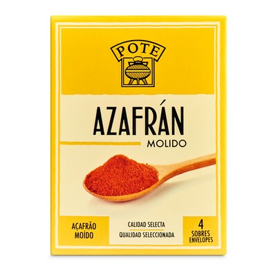 Azafrán molido Pote caja 4 sobres 100 mg-1 Azafrán molido Pote caja 4 sobres 100 mg-1