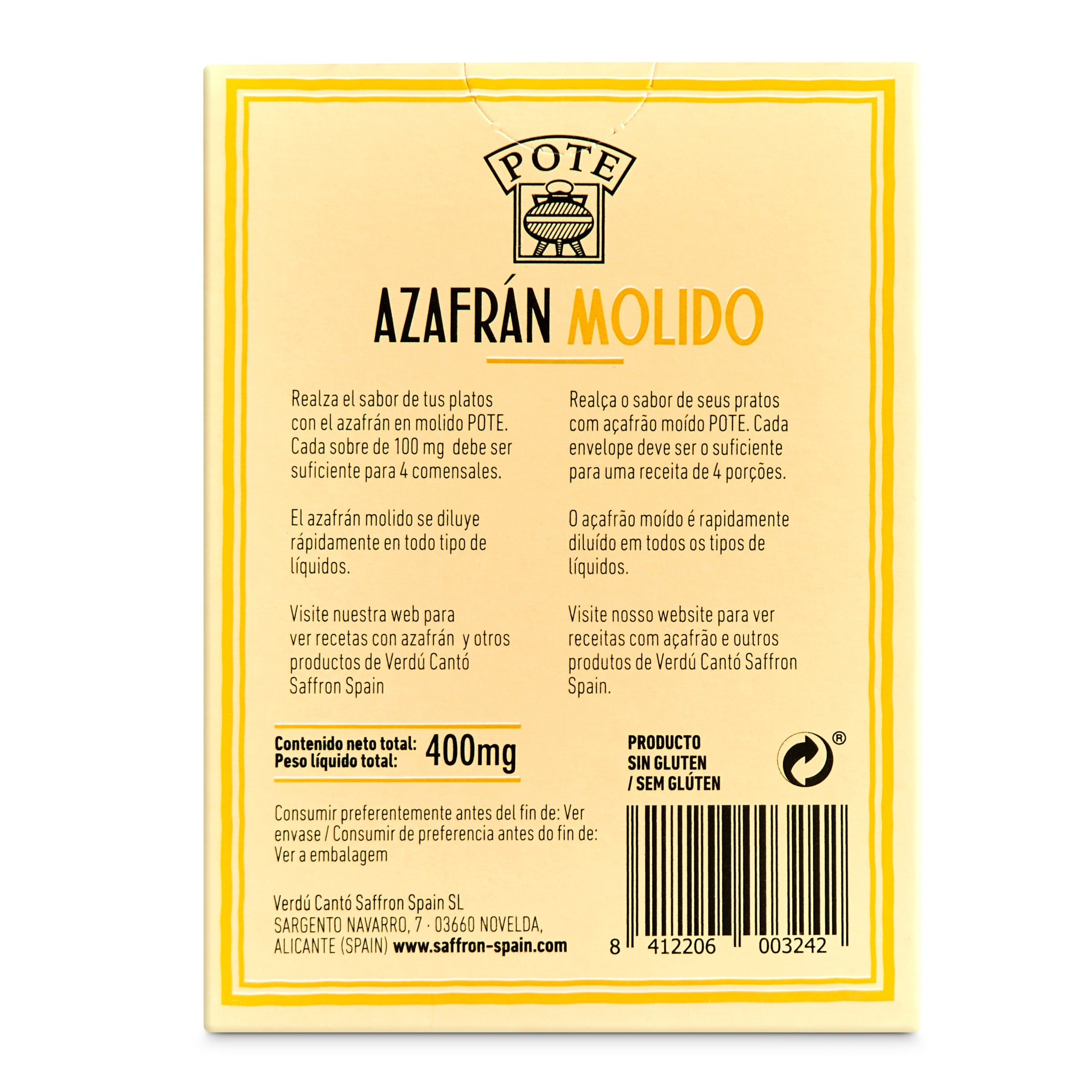Azafrán molido Pote 0,4 g