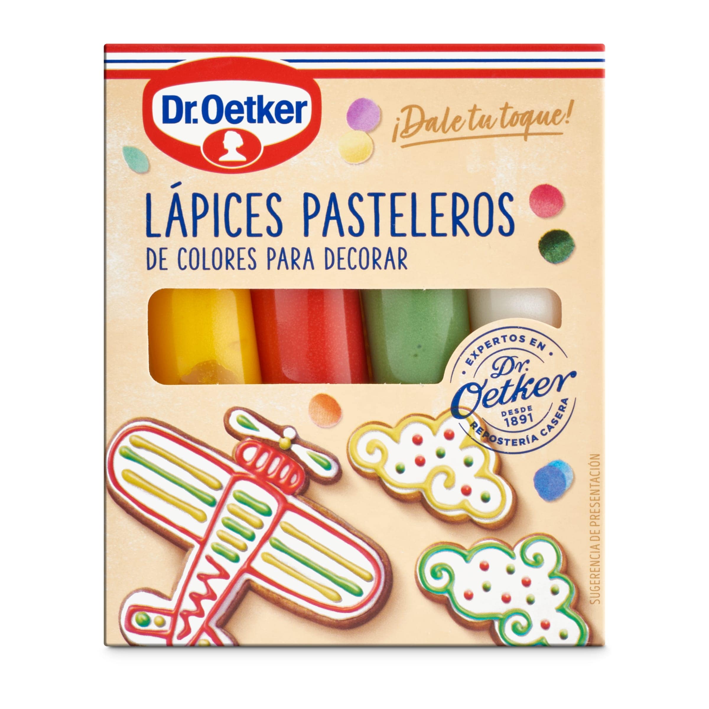 Lápices pasteleros de colores Dr. Oetker 76 g