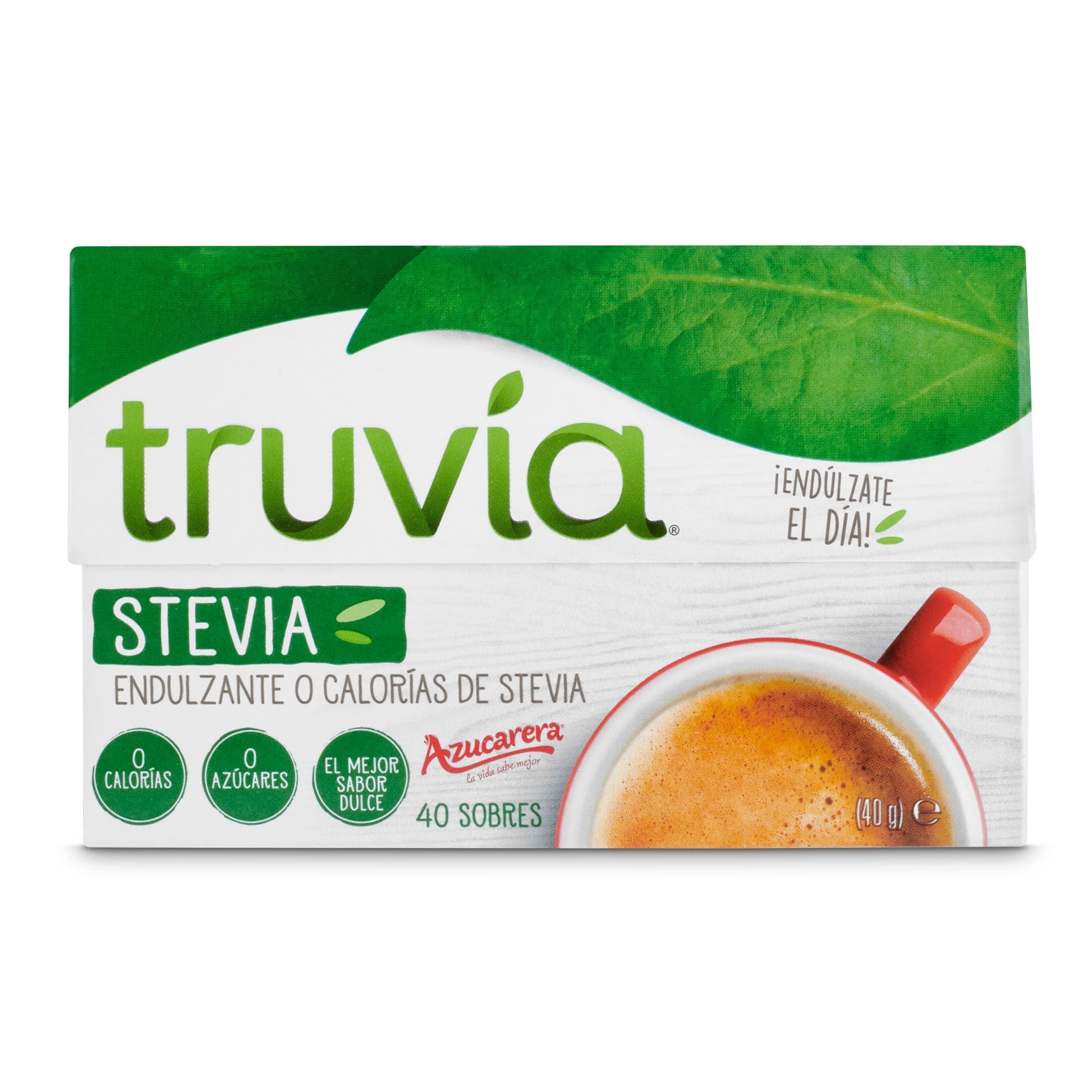 Endulzante de stevia 0 calorías Truvia 40 unidades