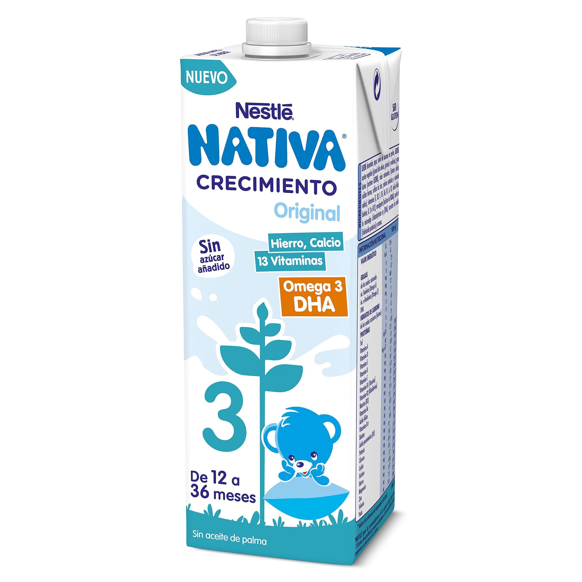 Nestle Nativa Crecimiento Original 12 a 36 meses 1 L