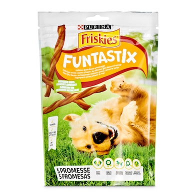 Snack para perros funtastick sabor jamón /queso Friskies bolsa 175 g-0