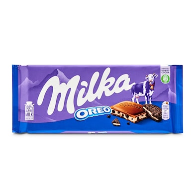 Chocolate con leche con trozos de oreo Milka 100 g-0
