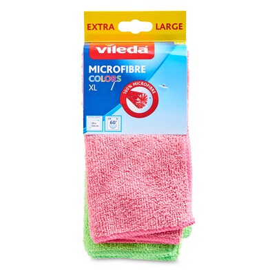 Bayeta amarilla suave 1+1 30% microfibra 148936 vileda 8410435003019 77614  VILEDA