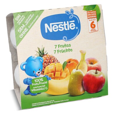 Preparado de 7 frutas sin gluten Nestlé pack 4 x 100 g-0 Preparado de 7 frutas sin gluten Nestlé pack 4 x 100 g-0