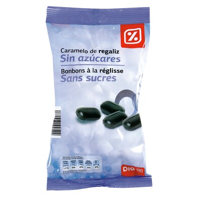 Caramelos sabor regaliz sin azúcar Dia bolsa 200 g-0 Caramelos sabor regaliz sin azúcar Dia bolsa 200 g-0