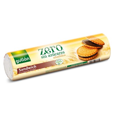 Galletas sándwich con chocolate sin azúcares Gullón caja 250 g-0 Galletas sándwich con chocolate sin azúcares Gullón caja 250 g-0