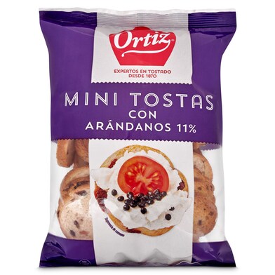 Mini biscotes con arándanos Ortiz bolsa 90 g-0 Mini biscotes con arándanos Ortiz bolsa 90 g-0