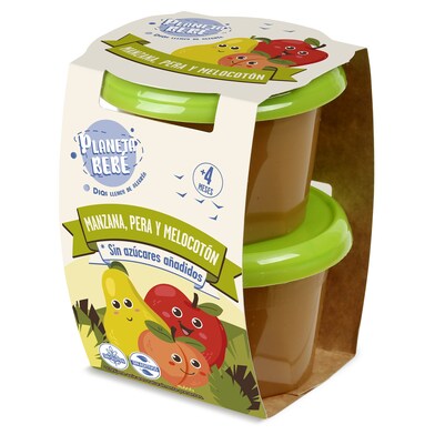 Puré de frutas variadas Planeta Bebé de Dia pack 2 x 200 g-0 Puré de frutas variadas Planeta Bebé de Dia pack 2 x 200 g-0