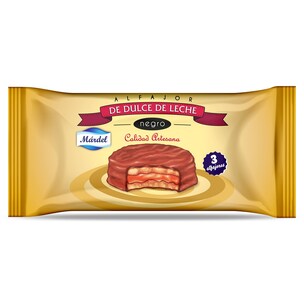 Alfajor con chocolate negro Mardel 150 g