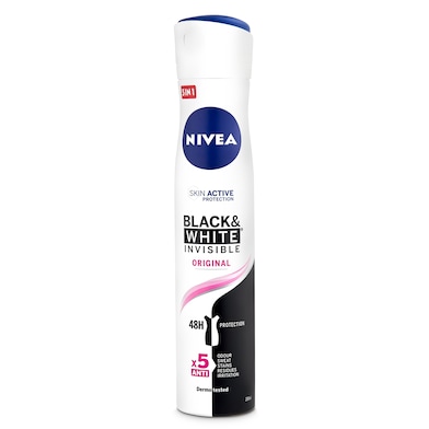 Desodorante invisible black & white Nivea spray 200 ml-0