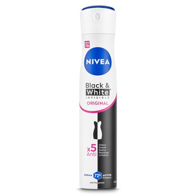 Desodorante invisible black & white Nivea spray 200 ml-0