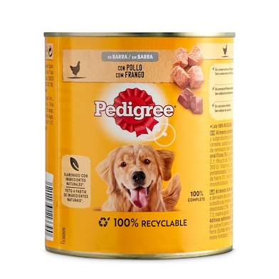 Paté para perros con pollo Pedigree lata 800 g-0