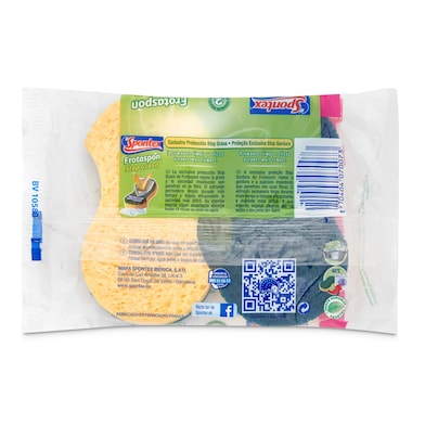 Estropajo con esponja super absorbente Spontex bolsa 2 unidades-1