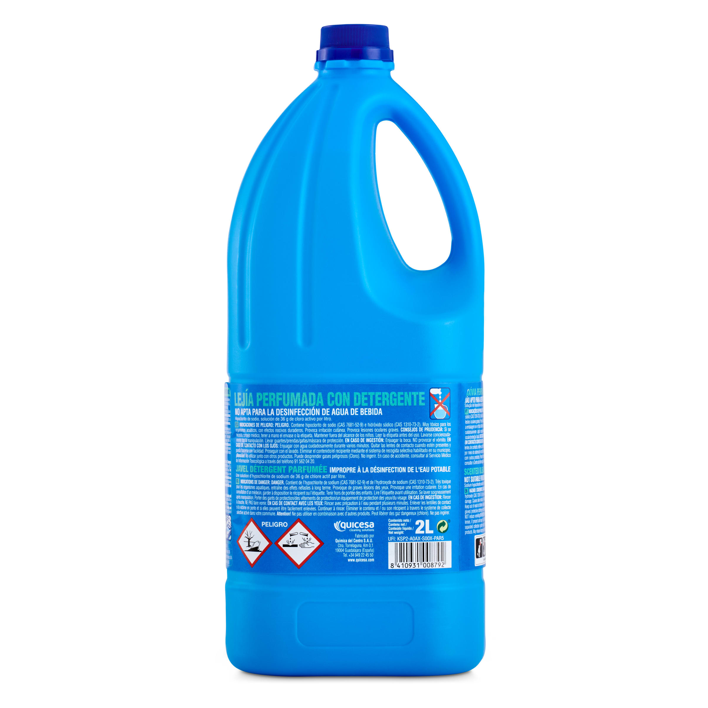 Lejía con detergente Cloromax 2 L