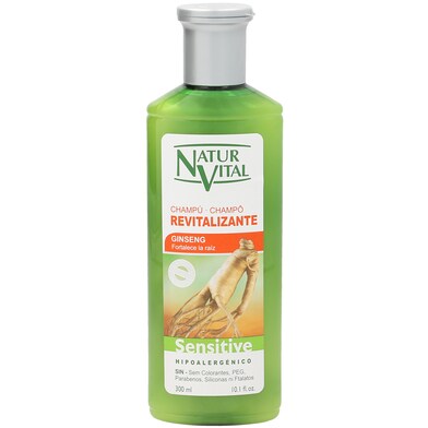 Champú sensitive revitalizante con ginseng Naturvital 300 ml-0