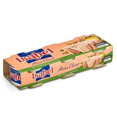 Atún claro en aceite de oliva Isabel lata 3 x 52 g-0 Atún claro en aceite de oliva Isabel lata 3 x 52 g-0