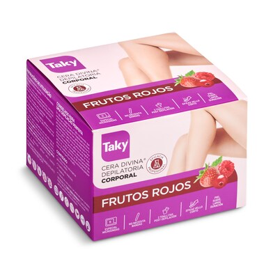 Cera depilatoria corporal frutos rojos especial microondas Taky 400 g-0