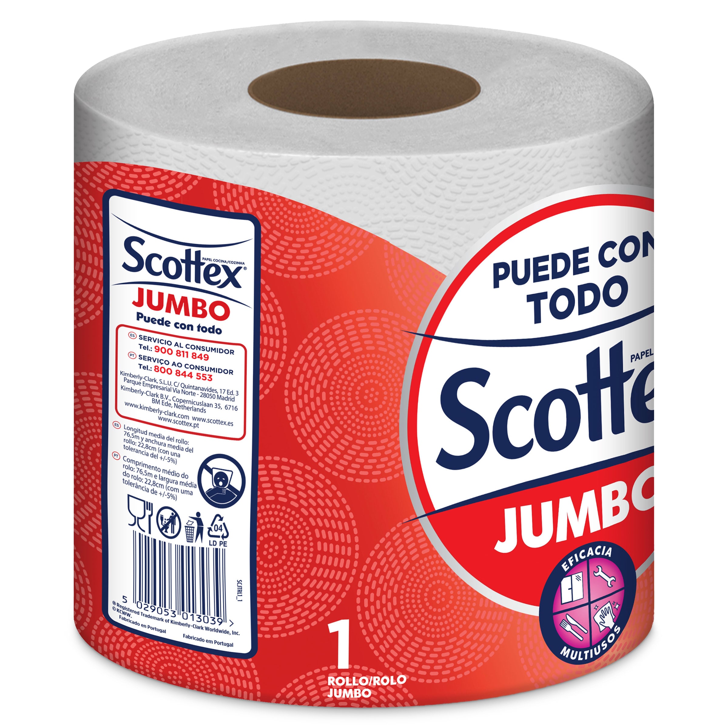 Papel de cocina jumbo Scottex bolsa 1 unidad