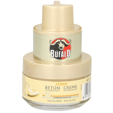 Betun autobrillante para zapatos incoloro Bufalo frasco 40 ml-0