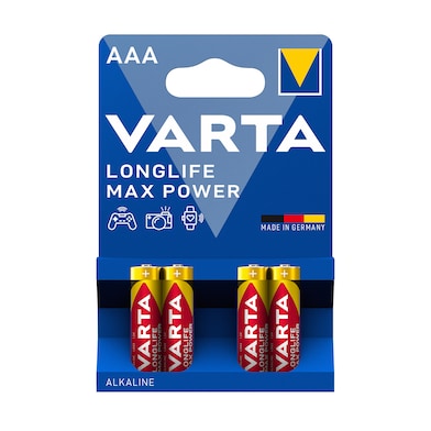 Pila alcalina max power aaa Varta 4 unidades-0