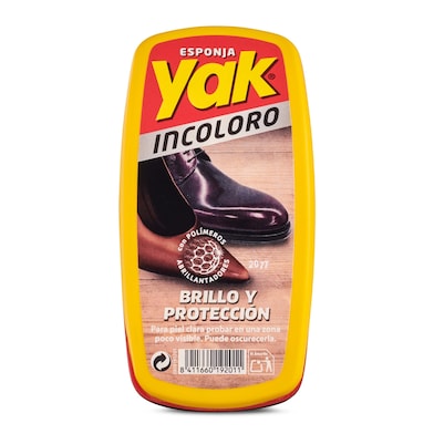 Esponja para calzado brillo inmediato incolora Yak caja 1 unidad-0