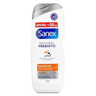 Gel de ducha natural prebiotic sensitiv Sanex botella 600 ml-0