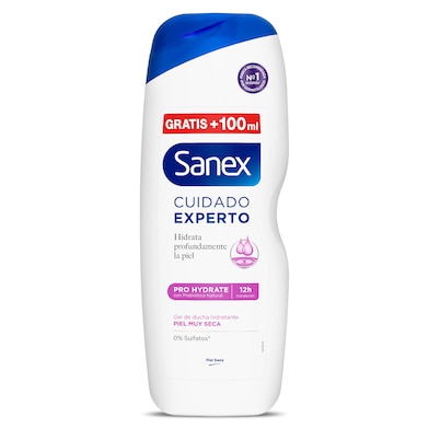 Gel de ducha piel muy seca Sanex botella 600 ml-0