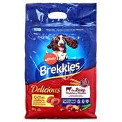 Alimento para perros adultos con buey Brekkies Delicious bolsa 3 Kg