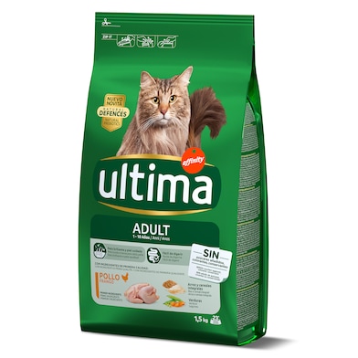 Alimento para gatos adultos sabor pollo Ultima bolsa 1.5 Kg-0