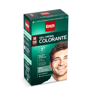 Tinte para hombre castaño oscuro nº30 Kerzo 1 unidad-0 Tinte para hombre castaño oscuro nº30 Kerzo 1 unidad-0