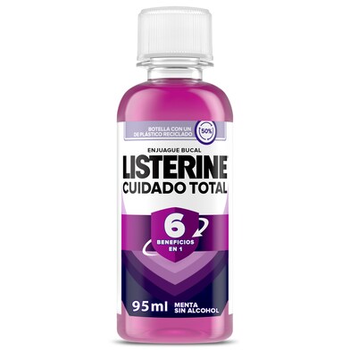 Enjuague bucal cuidado total formato viaje Listerine bote 95 ml-0