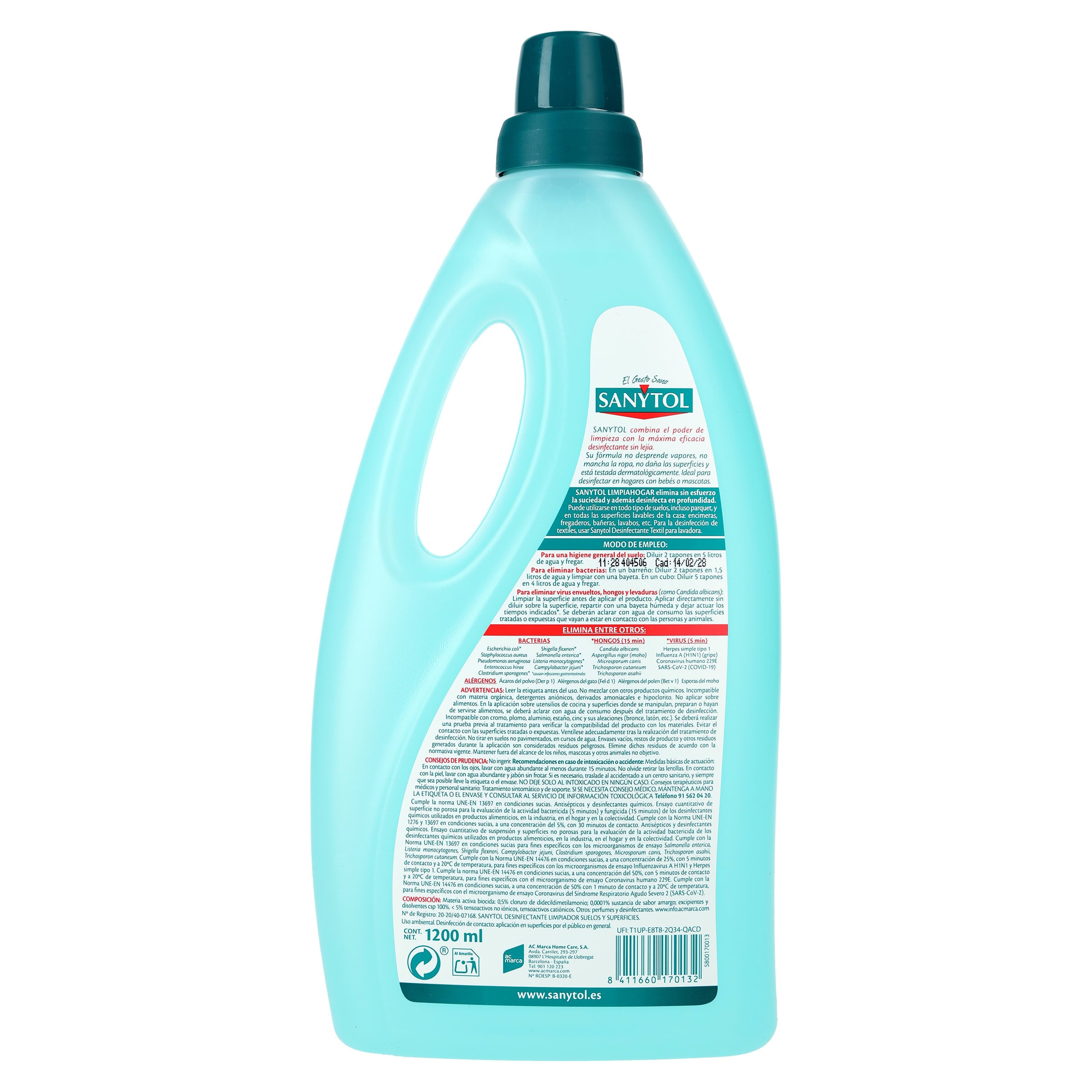 Desinfectante para suelo y superficies Sanytol 1,2 L