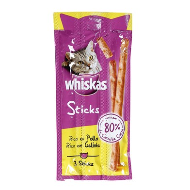 Snack para gatos sabor pollo Whiskas 18 g-0 Snack para gatos sabor pollo Whiskas 18 g-0