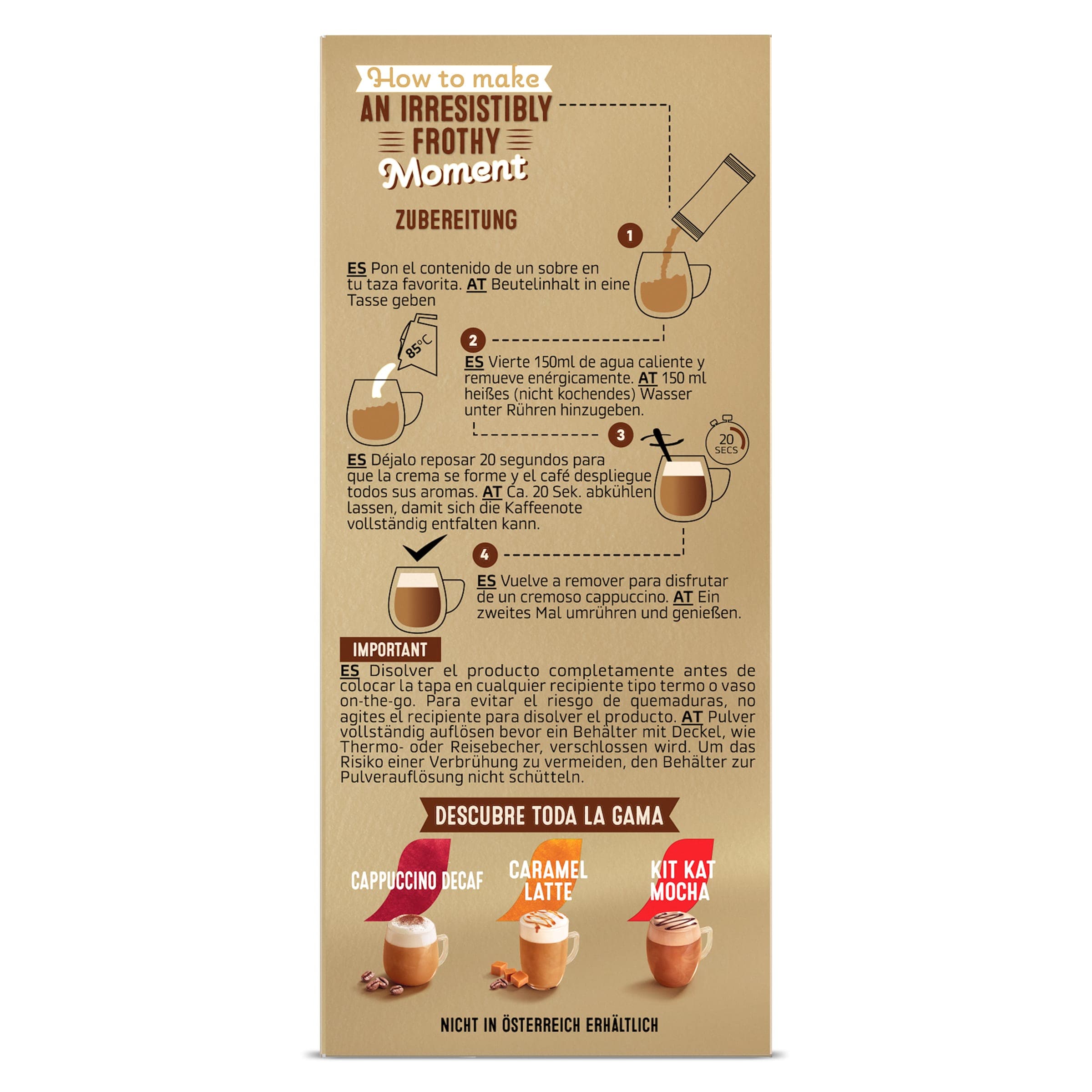Cafe soluble capuccino Nescafé 140 g