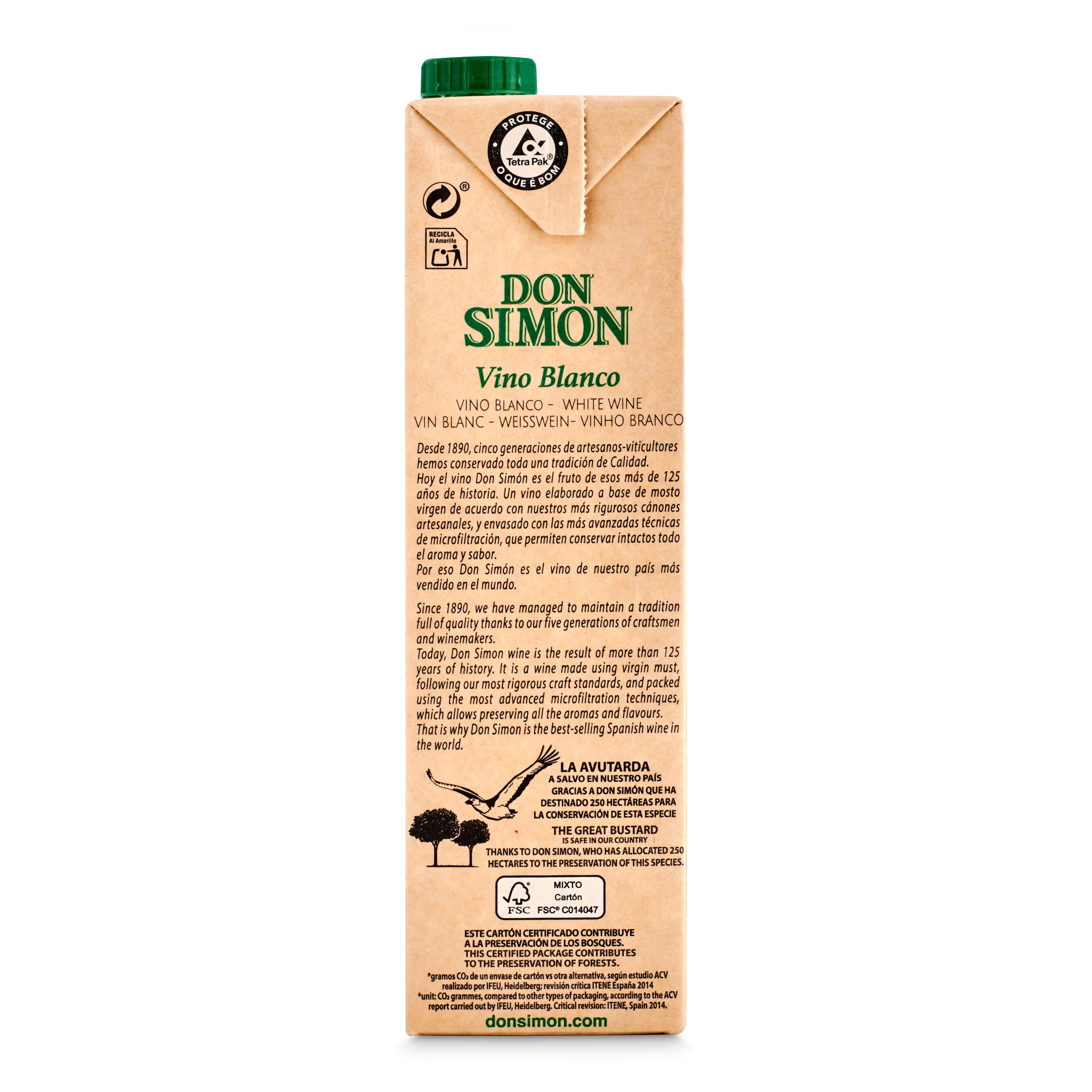 Vino blanco Don Simón 1 L